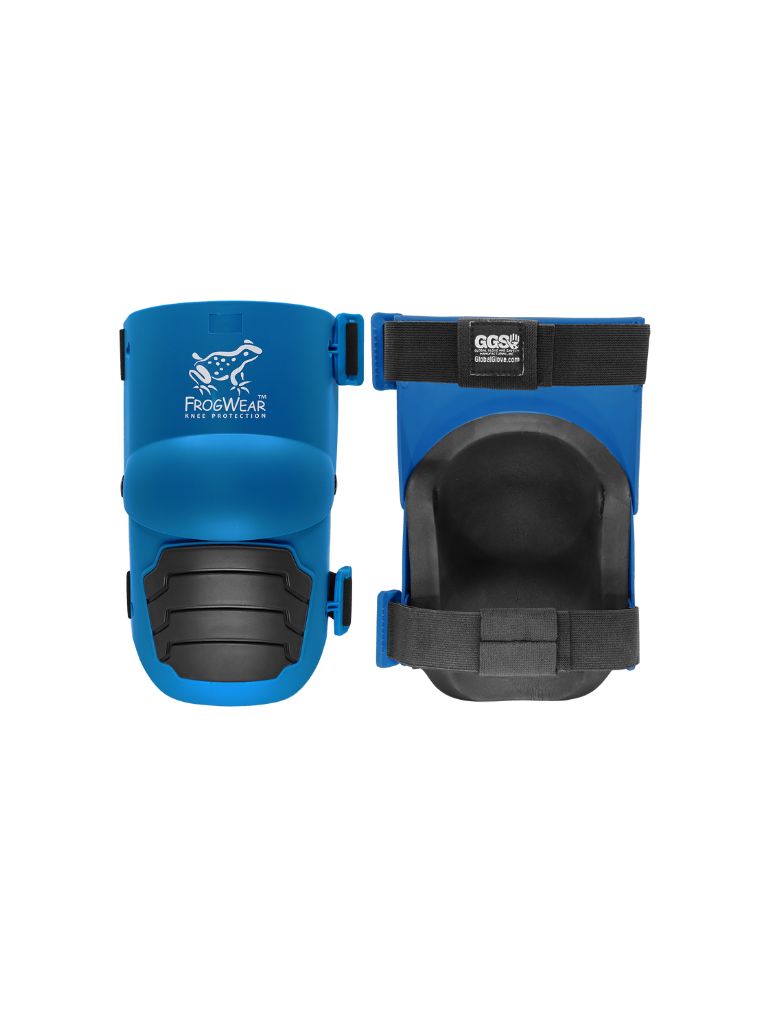 FrogWear™ Knee Protection Lightweight Non-Marring Blue Hinged Knee Pads with High-Density Foam Padding and a TPR Cap - KP360