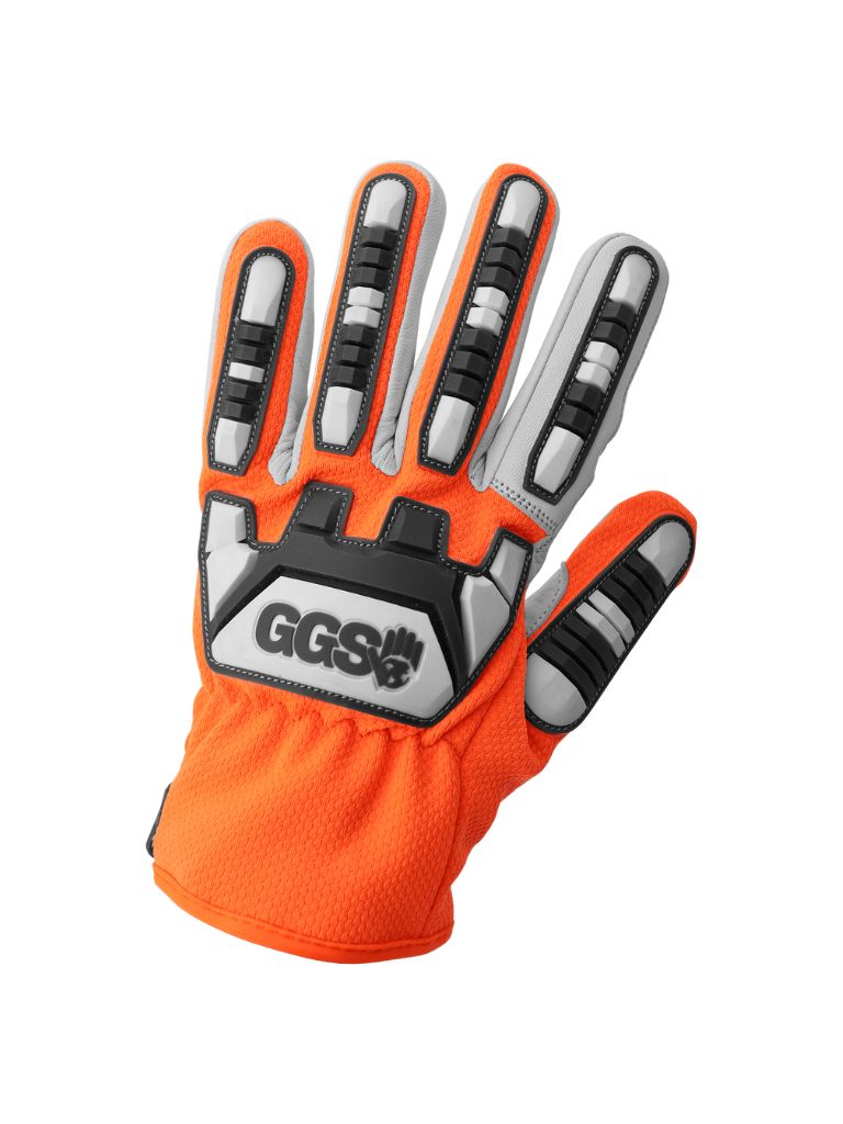 High-Visibility Cut and Impact Resistant Mechanics Style Tuffalene® Gloves with Goatskin Palm - CIA7600