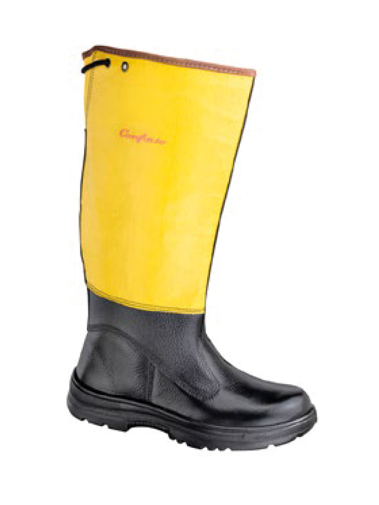 FULL BOOTS WITH SHAFT IN VINYL-COATED CANVAS